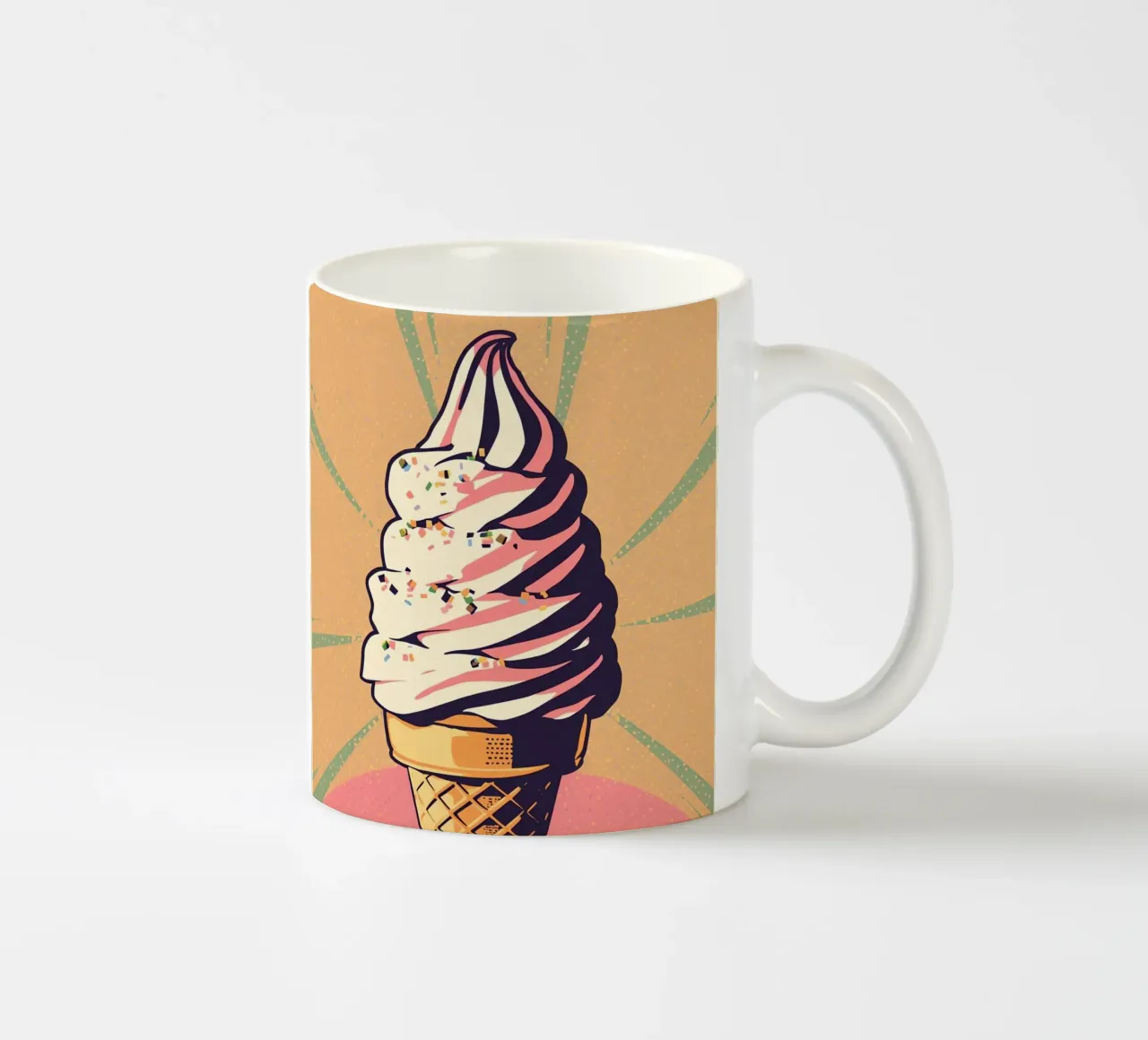 Cono gelato soft serve con zuccherini tazza in ceramica da DesignDoodle