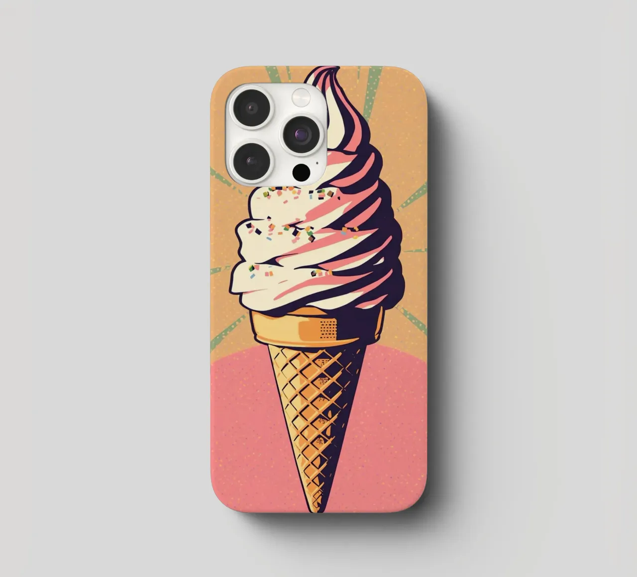 Soft-Serve-Eiscreme-Tüte mit Streuseln iPhone Hülle von DesignDoodle