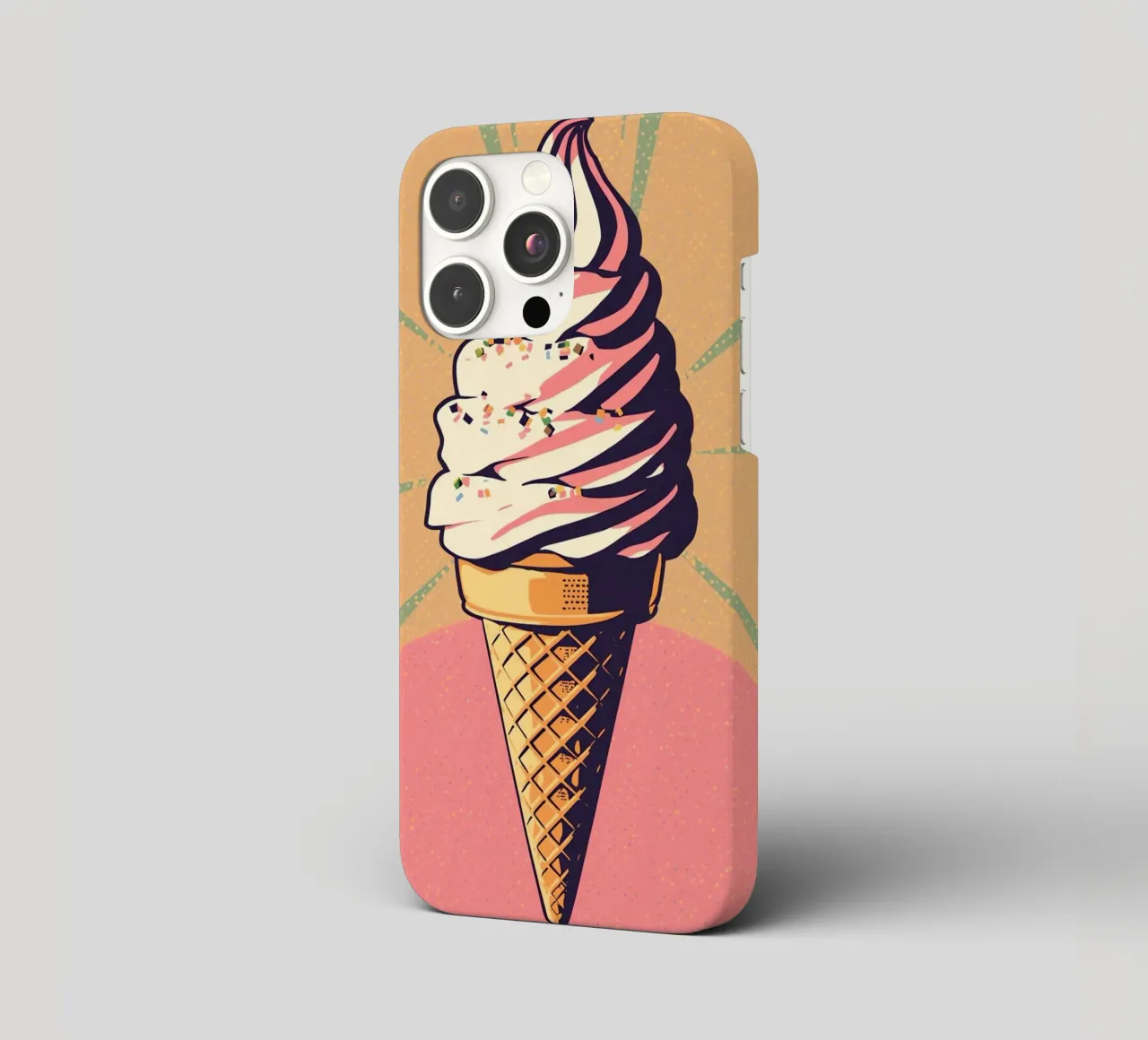 Soft-Serve-Eiscreme-Tüte mit Streuseln iPhone Hülle von DesignDoodle