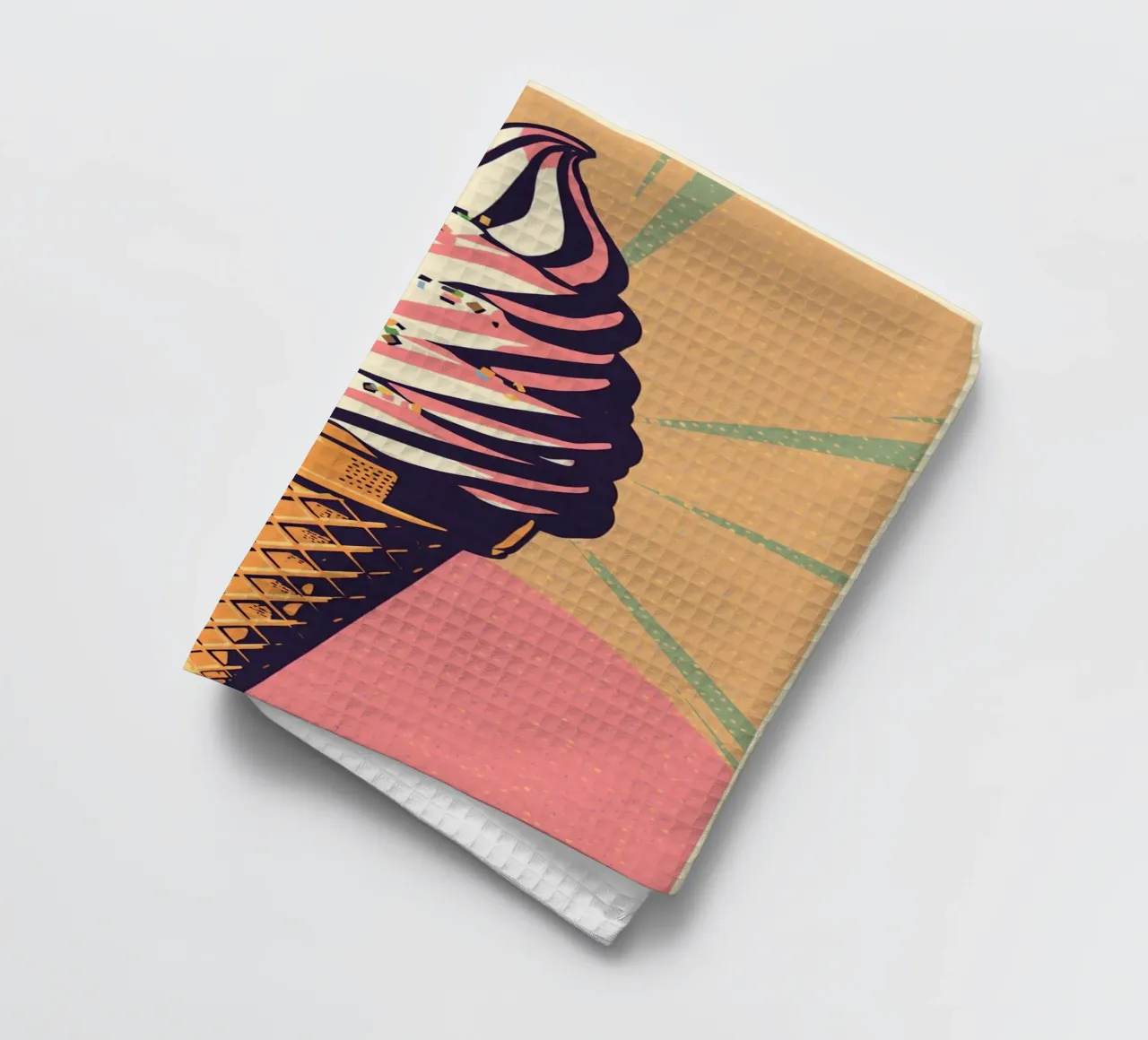 Cono gelato soft serve con zuccherini canovaccio da cucina da DesignDoodle
