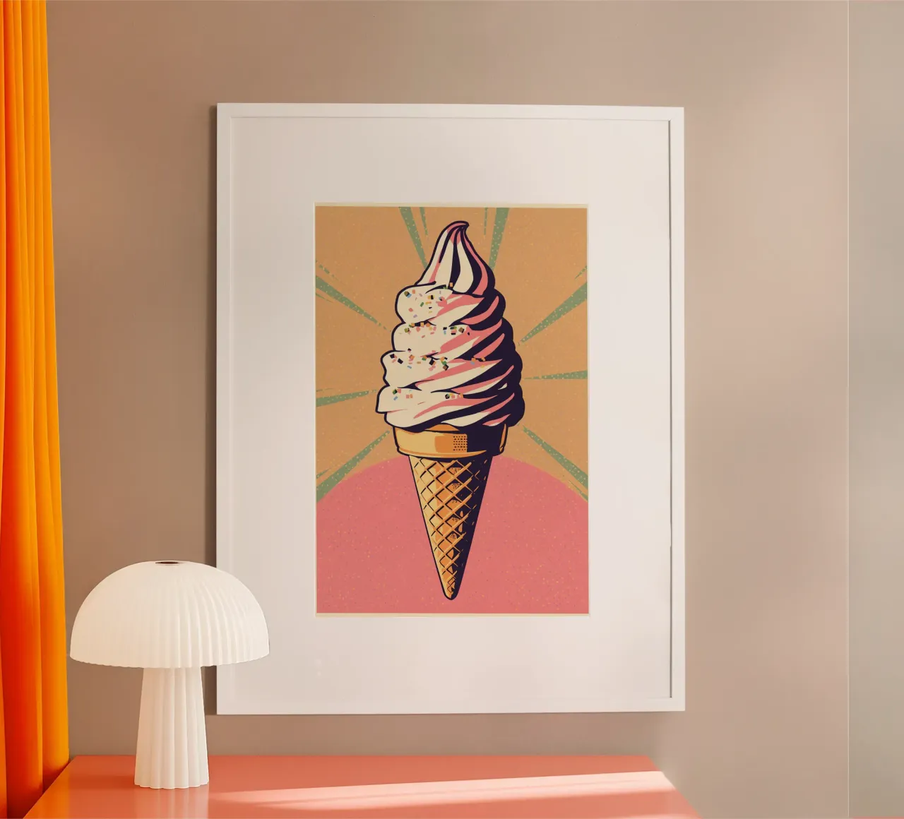 Cône de crème glacée soft serve avec des éclats de pâte à tartiner hahnemühle de DesignDoodle