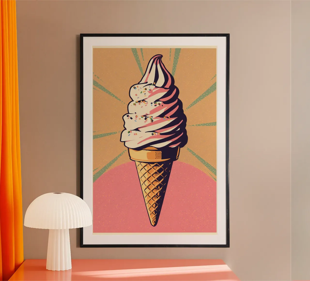 Cône de crème glacée soft serve avec des éclats de pâte à tartiner hahnemühle de DesignDoodle