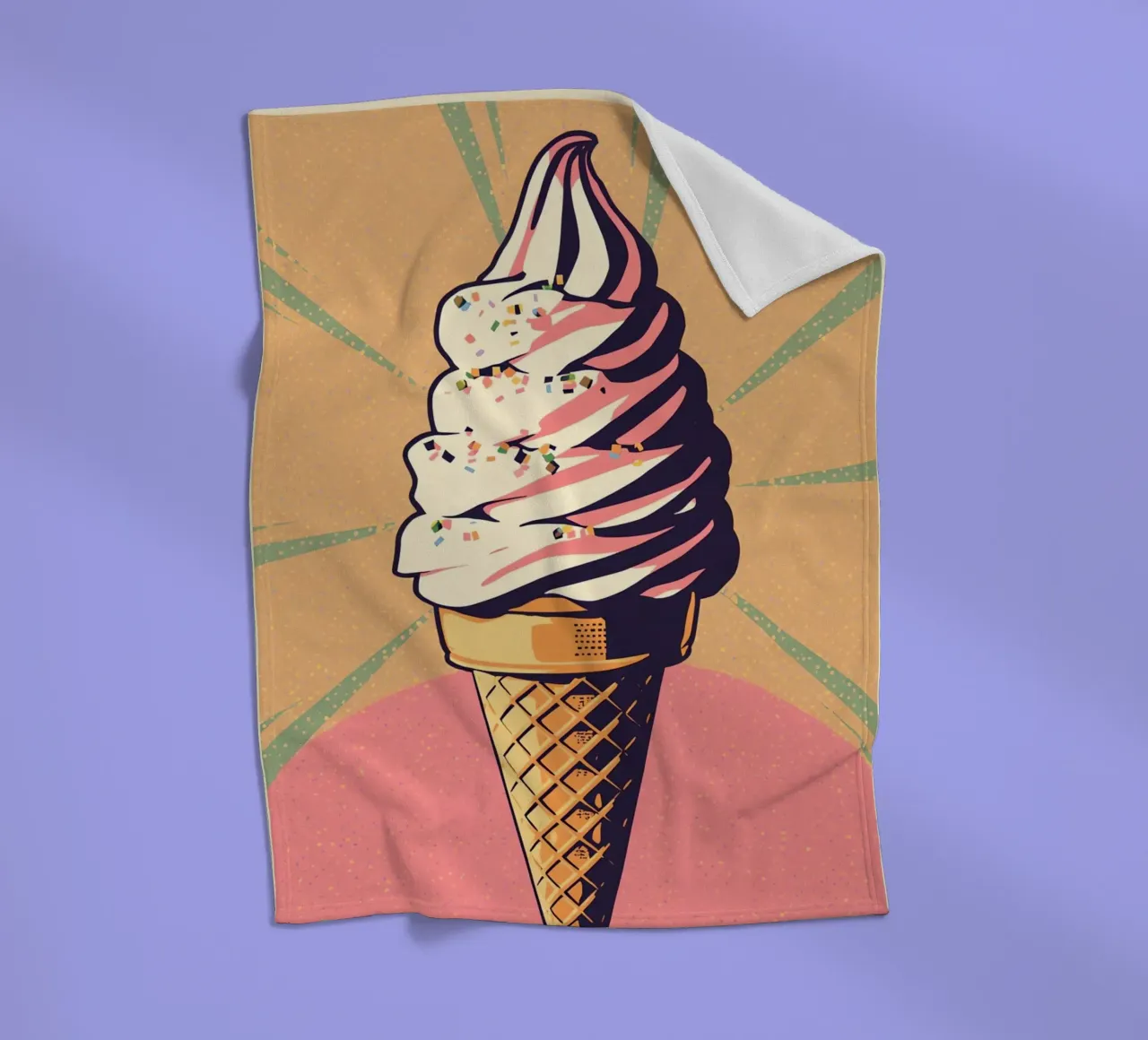 Cono gelato soft serve con zuccherini coperta in pile da DesignDoodle