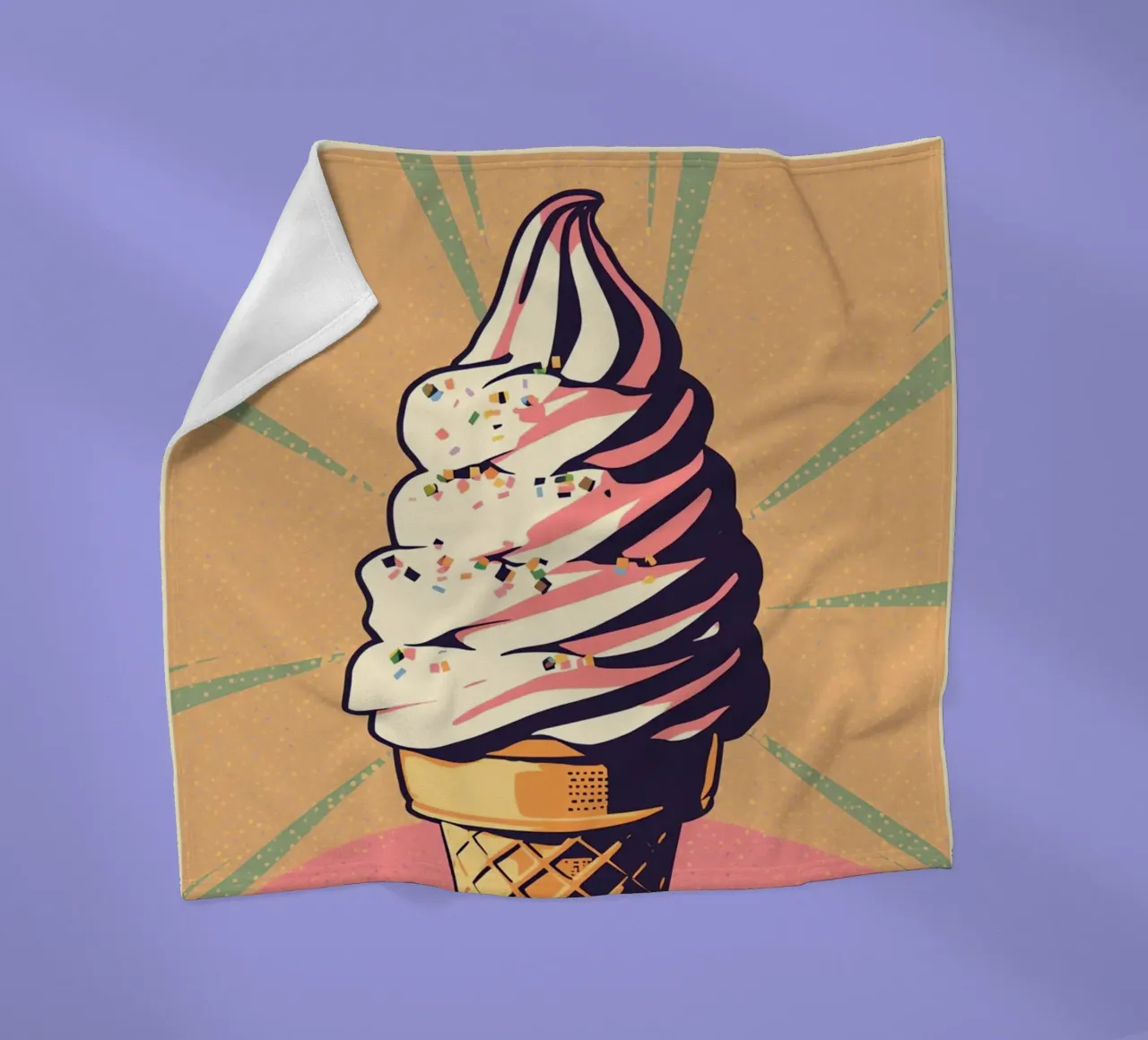 Cono gelato soft serve con zuccherini coperta in pile da DesignDoodle