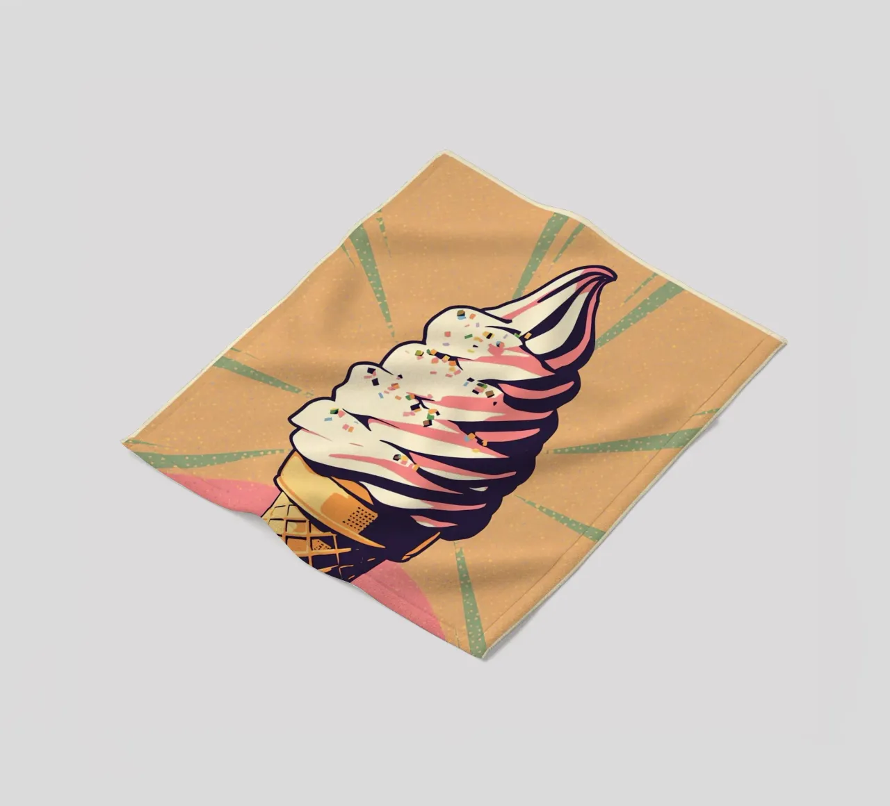 Cono gelato soft serve con zuccherini coperta in pile da DesignDoodle