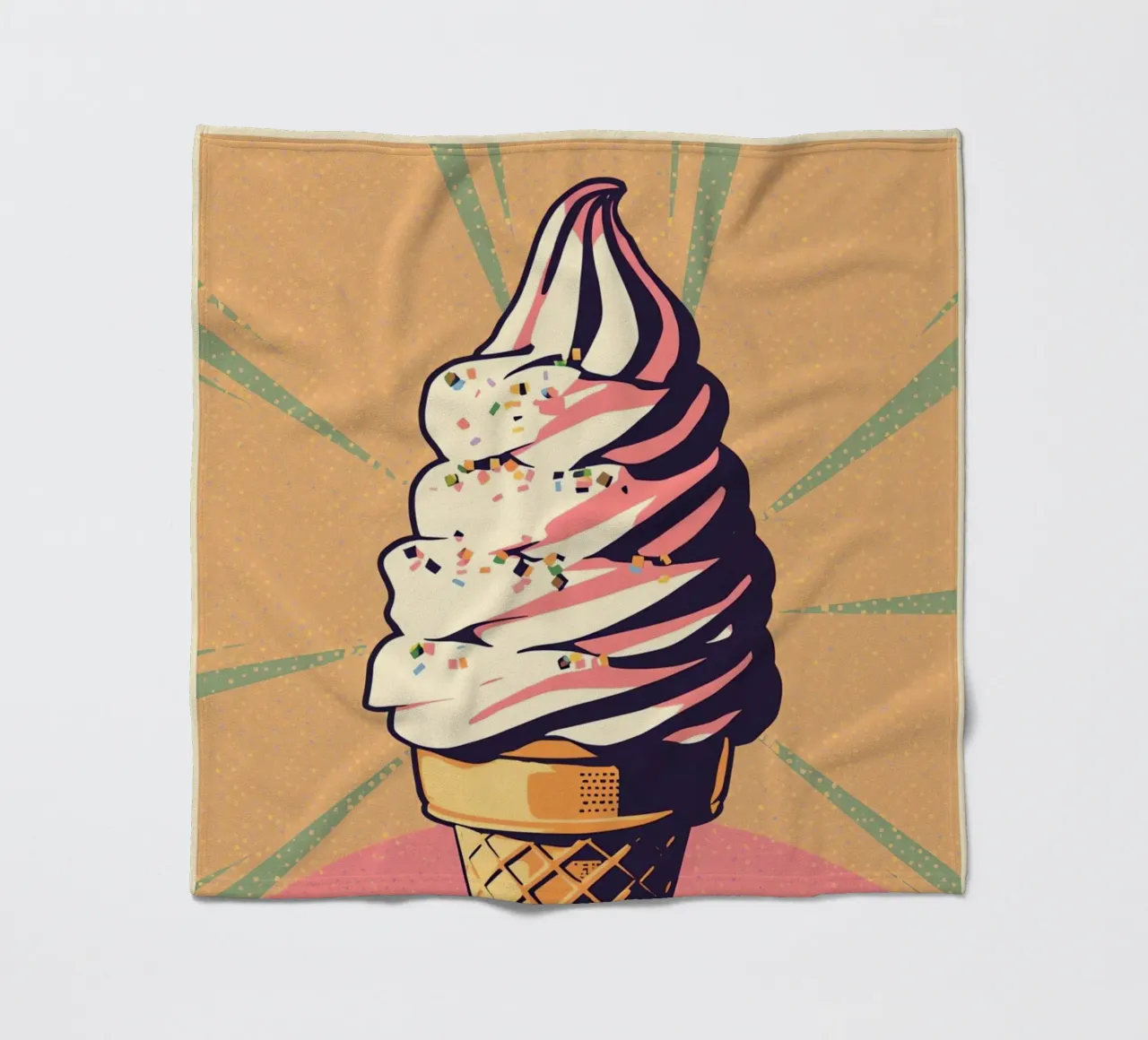 Cono gelato soft serve con zuccherini coperta in pile da DesignDoodle