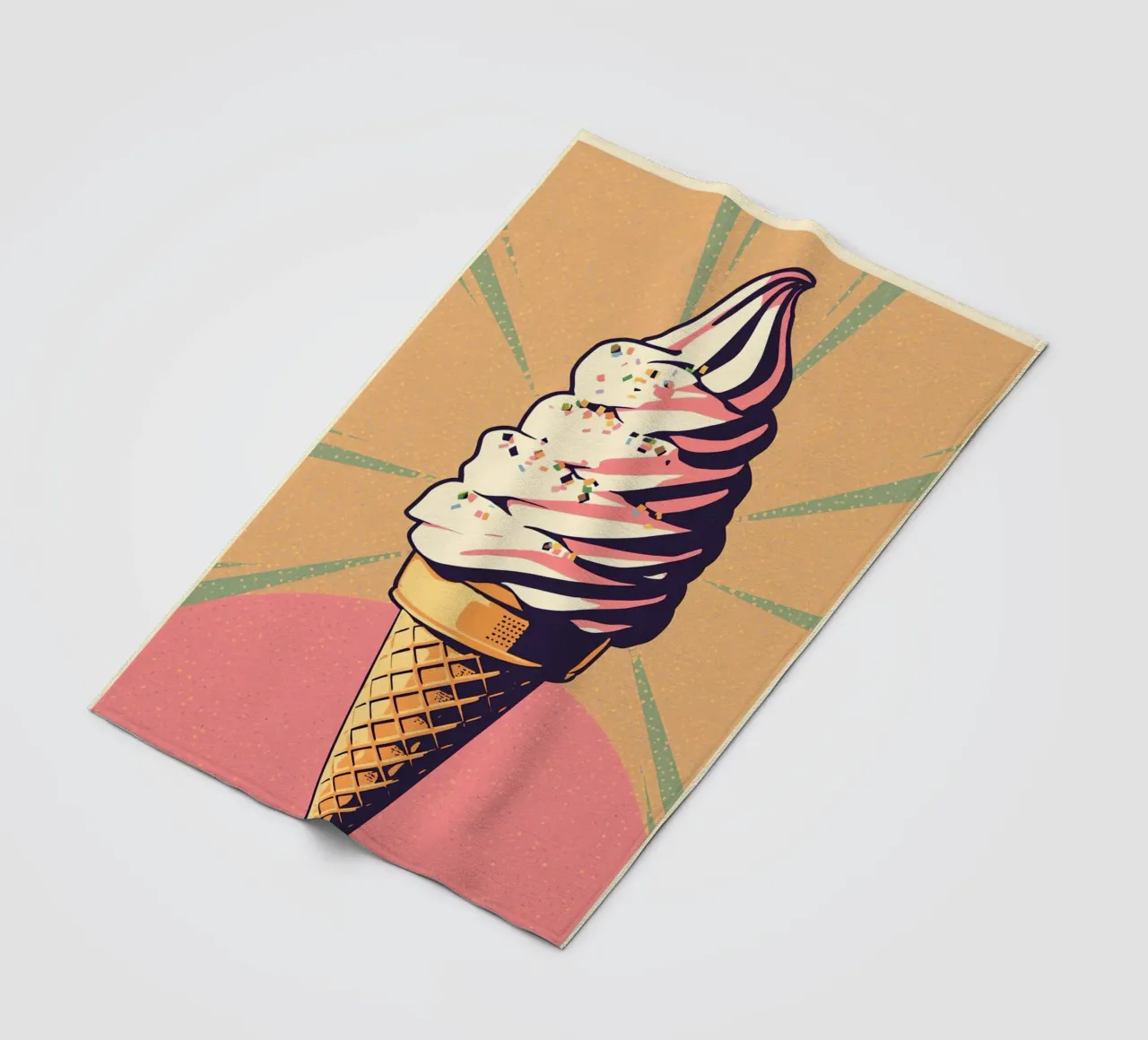 Cono gelato soft serve con zuccherini coperta in pile da DesignDoodle