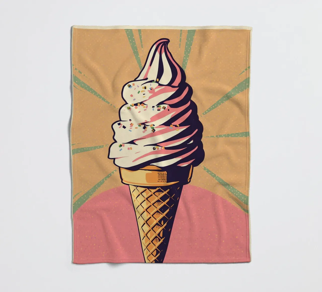 Cono gelato soft serve con zuccherini coperta in pile da DesignDoodle
