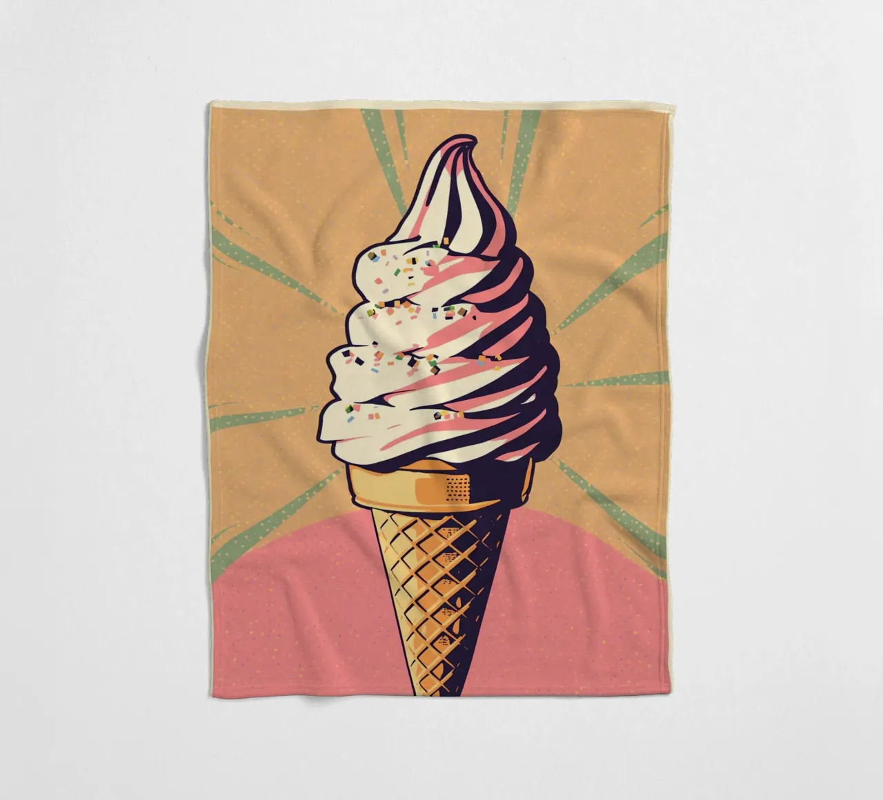 Cono gelato soft serve con zuccherini coperta in pile da DesignDoodle