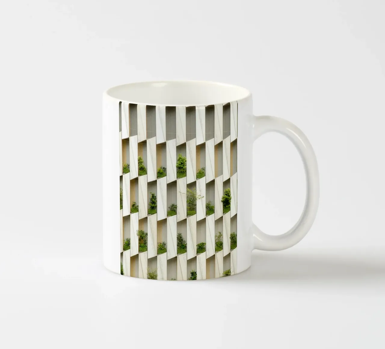 striped building tazza in ceramica da juli
