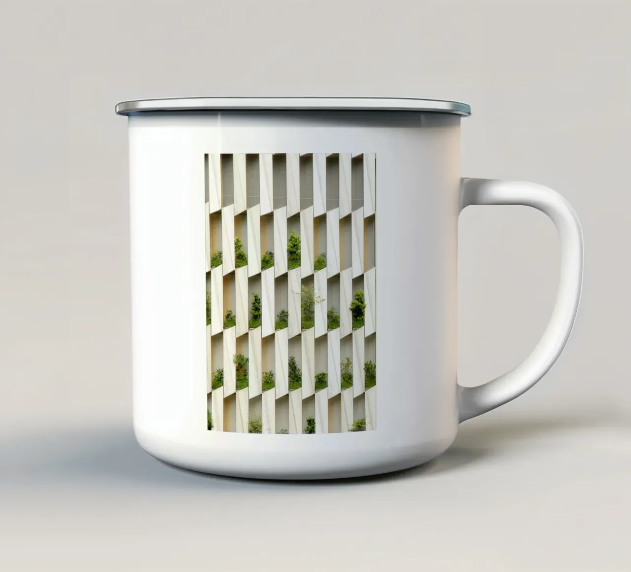 striped building tazza in smalto da juli