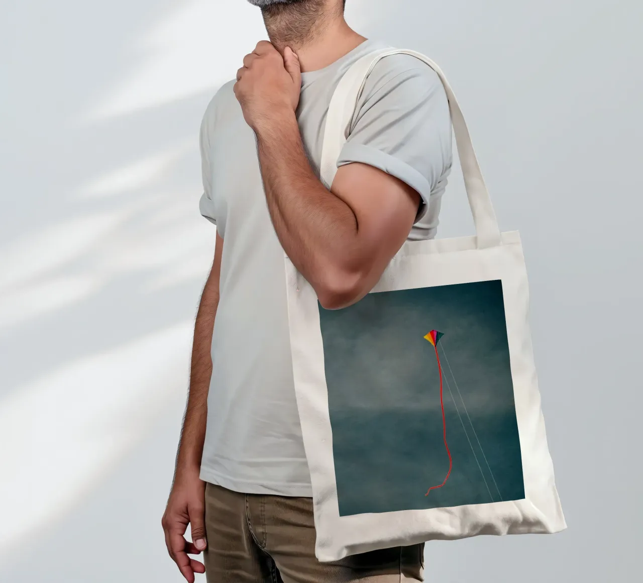 kite flying color borsa in juta da juli