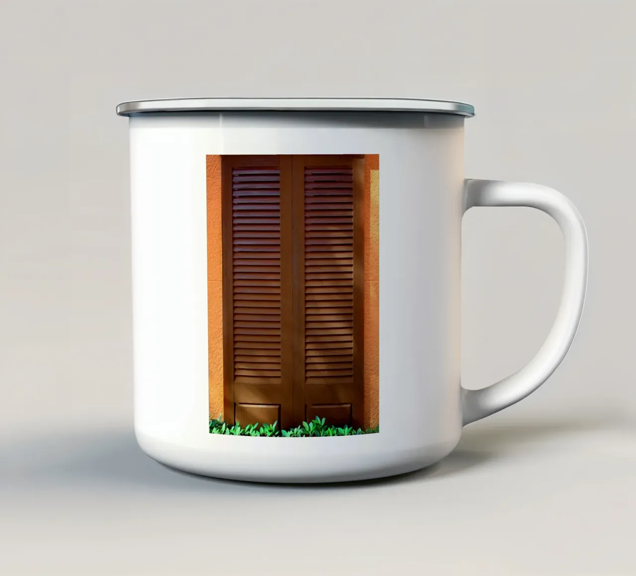 brown yellow window tazza in smalto da juli