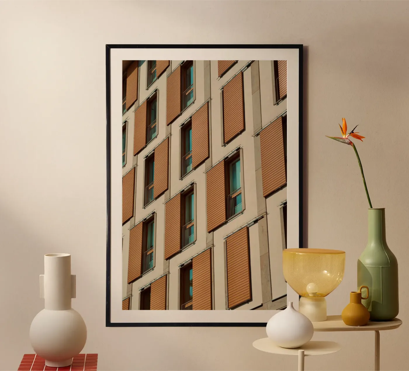 striped window building poster da juli
