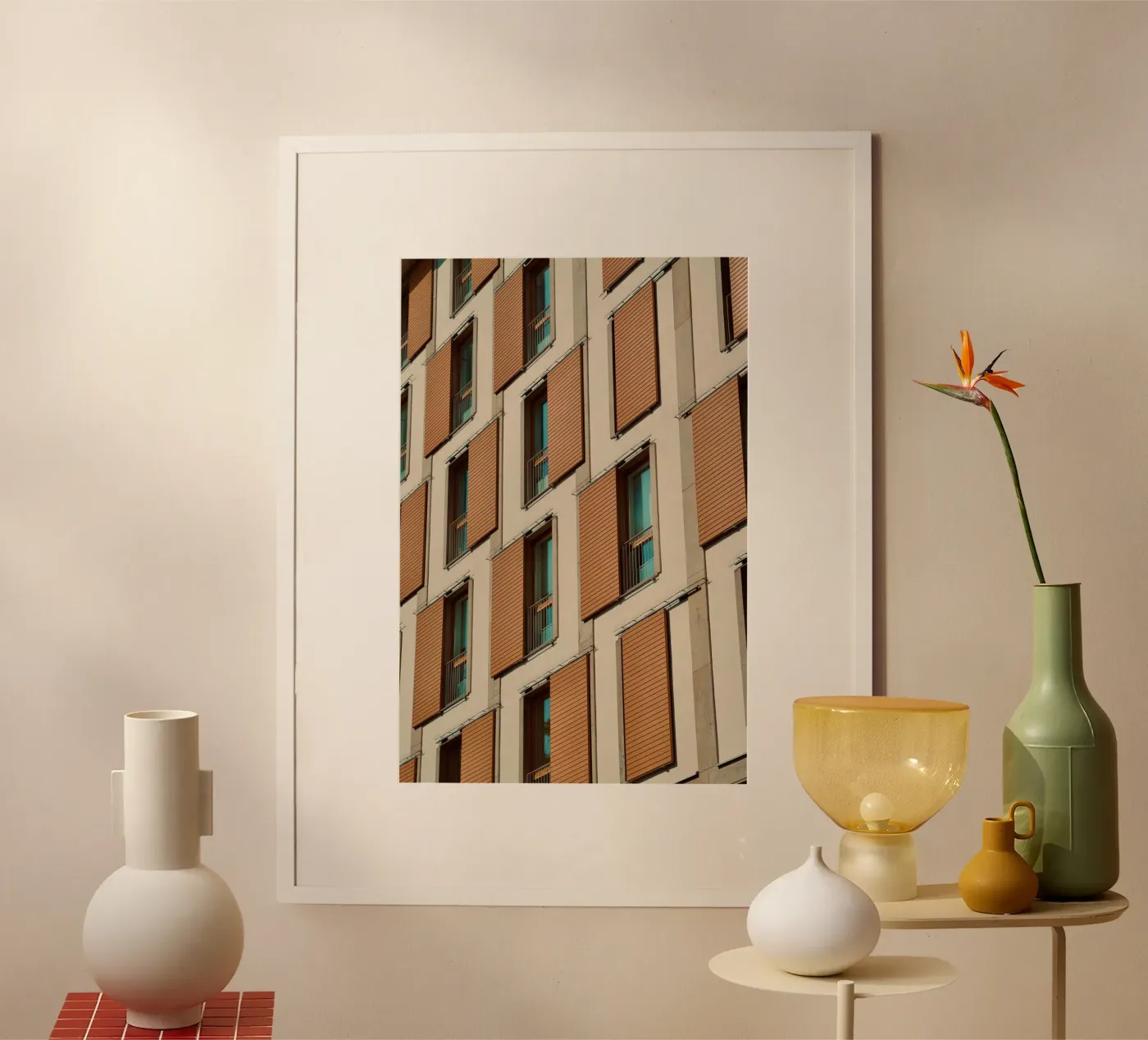 striped window building poster da juli