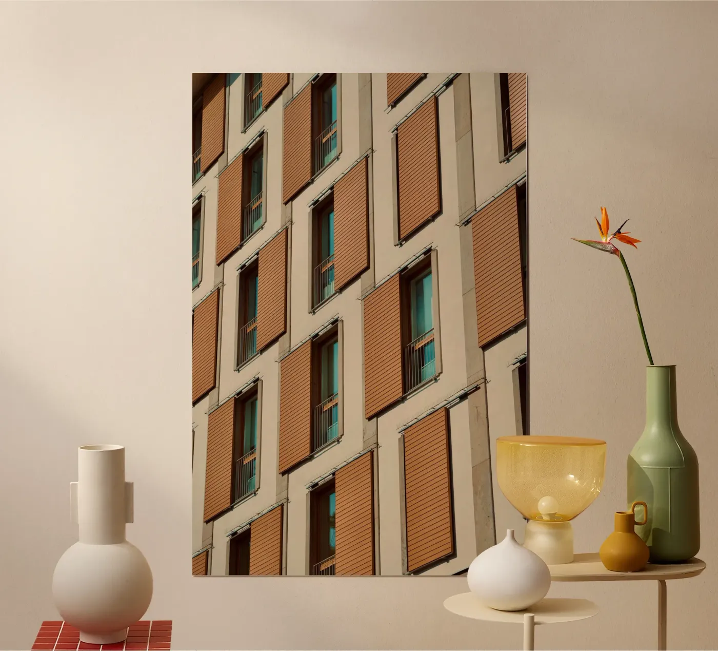 striped window building poster da juli