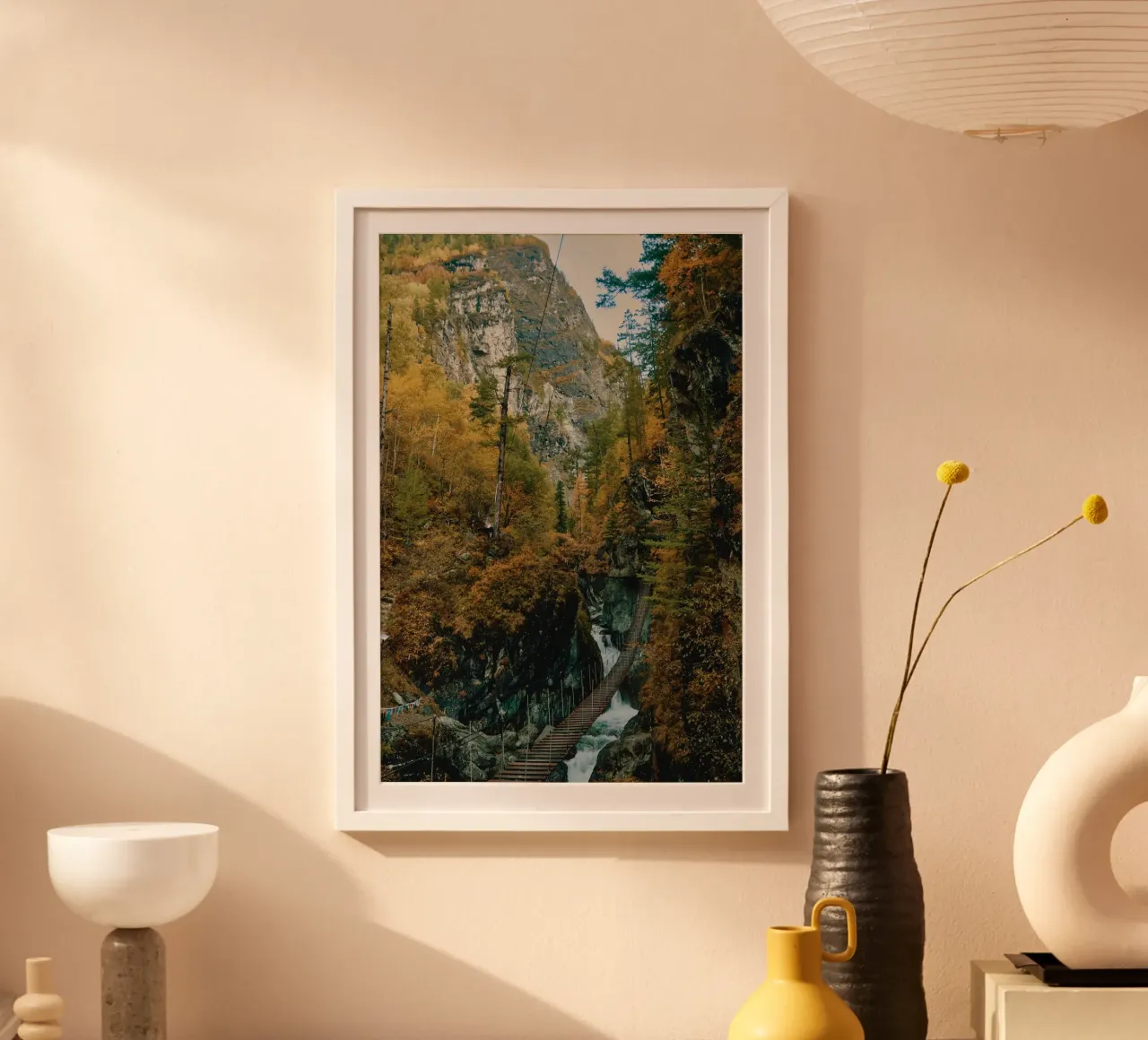 bridge flow in forest poster da juli