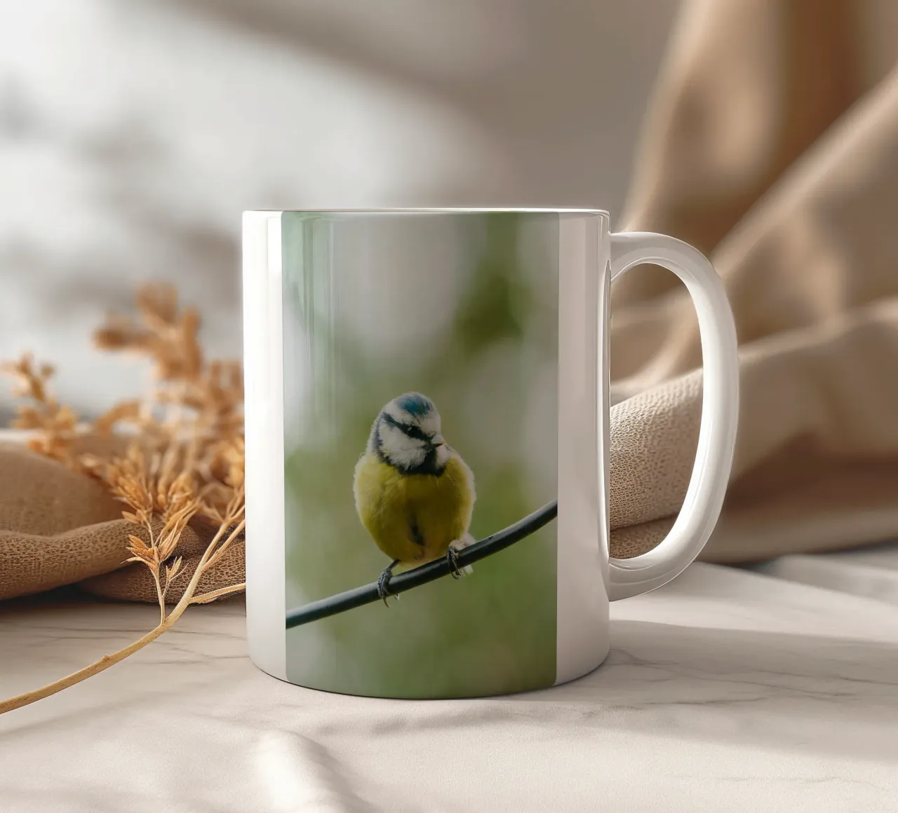 bird on the branch keramische mok van juli