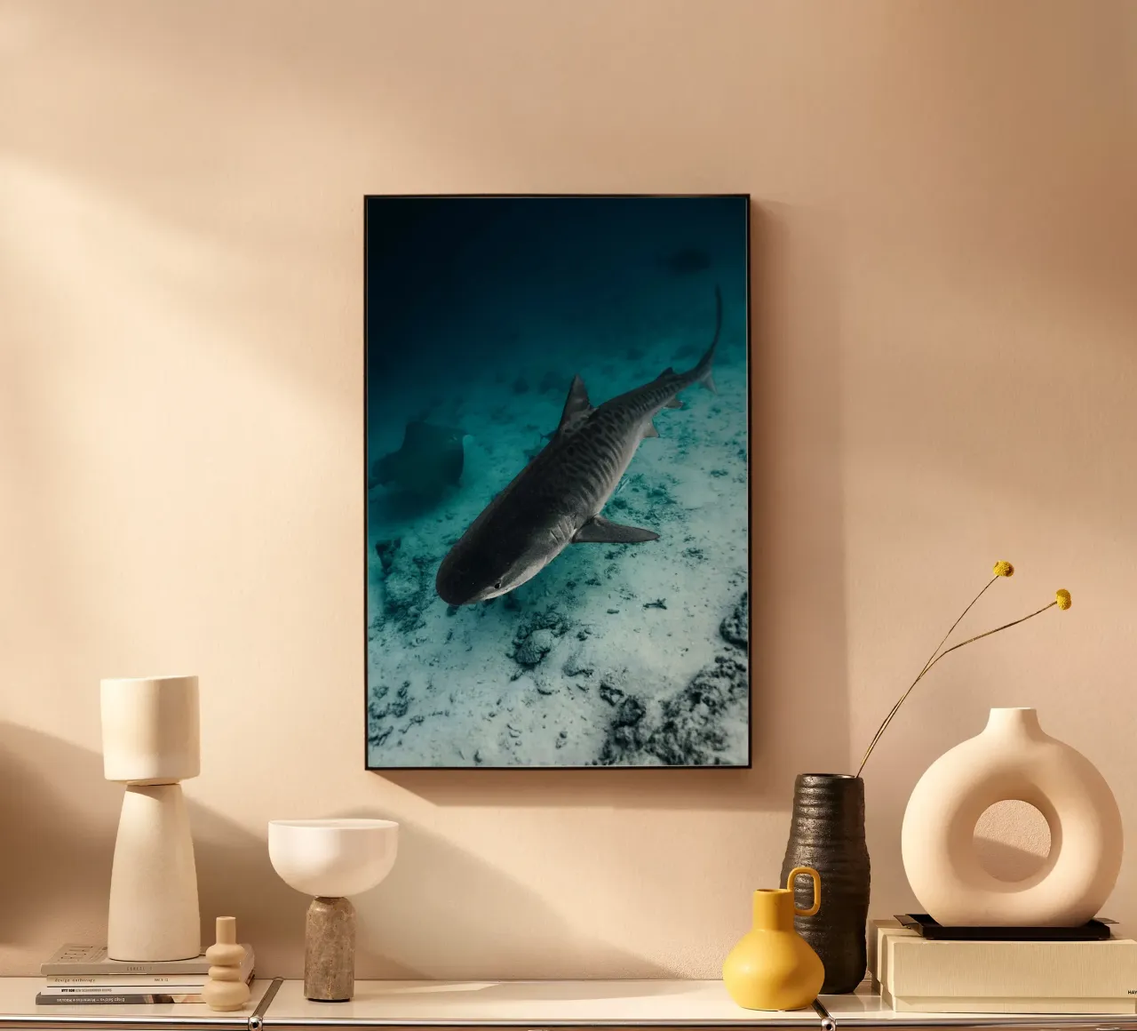 shark inside the ocean alluminio dibond da juli