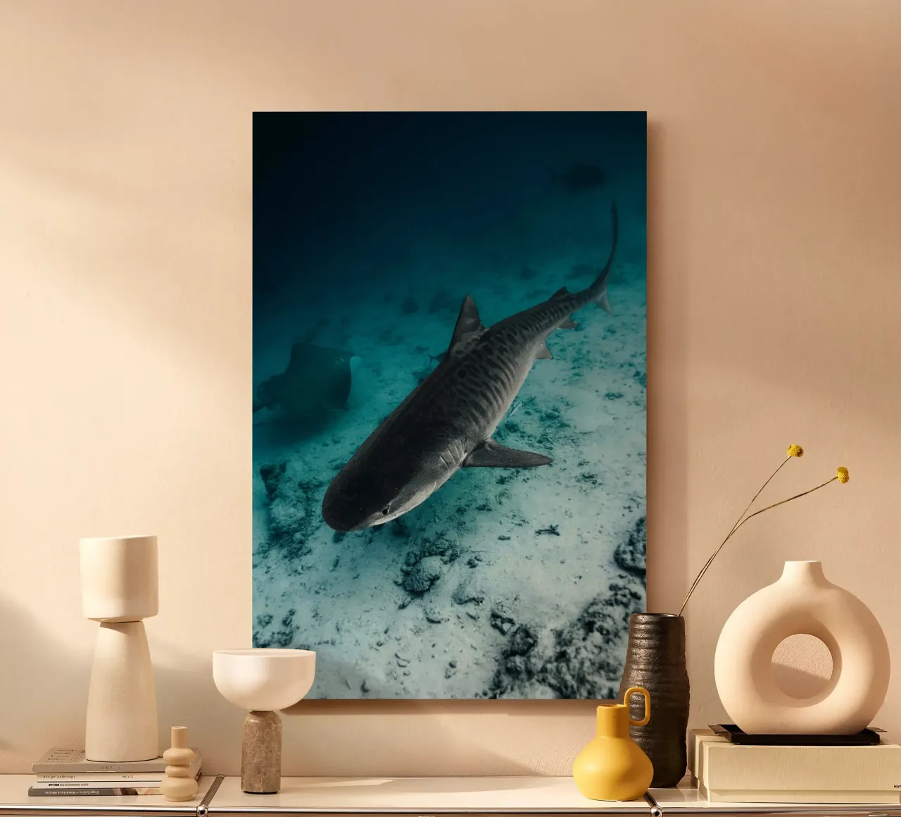 shark inside the ocean alluminio dibond da juli