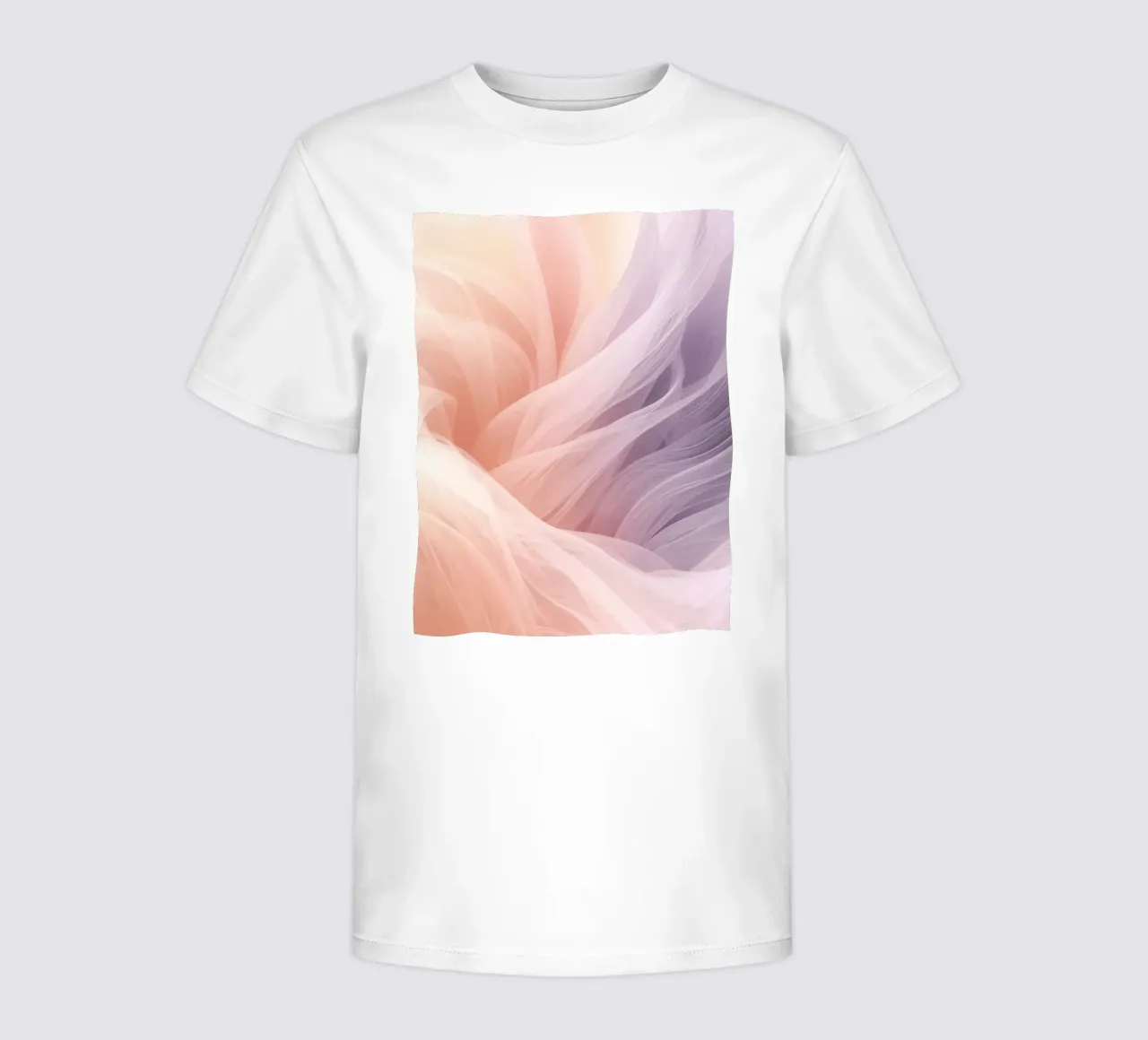 Onde traslucide in tessuto nei colori pesca e lavanda t-shirt bambini da DesignDoodle