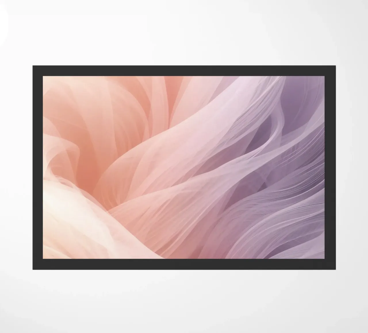 Onde traslucide in tessuto nei colori pesca e lavanda zerbino da DesignDoodle