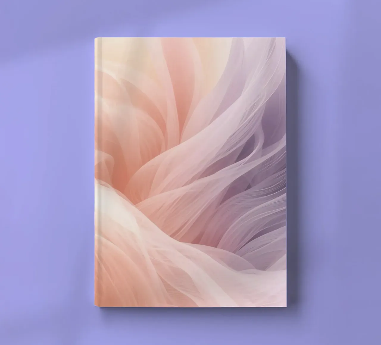 Onde traslucide in tessuto nei colori pesca e lavanda diario da DesignDoodle