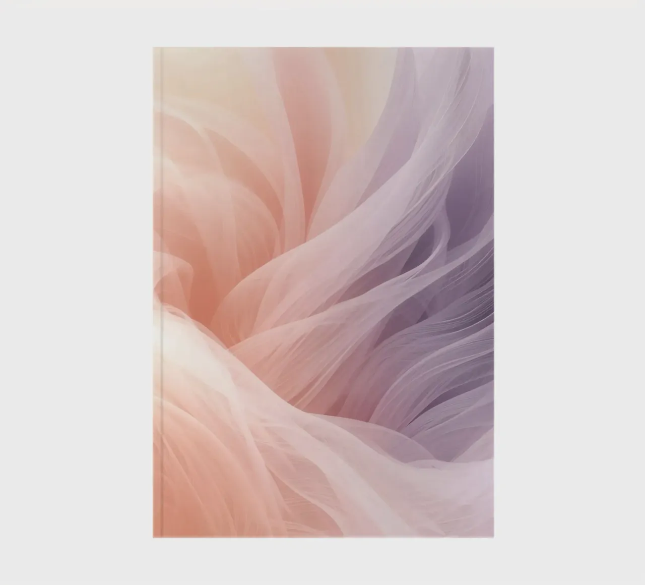 Onde traslucide in tessuto nei colori pesca e lavanda diario da DesignDoodle