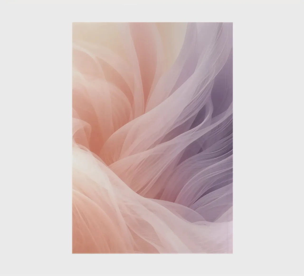 Onde traslucide in tessuto nei colori pesca e lavanda diario da DesignDoodle