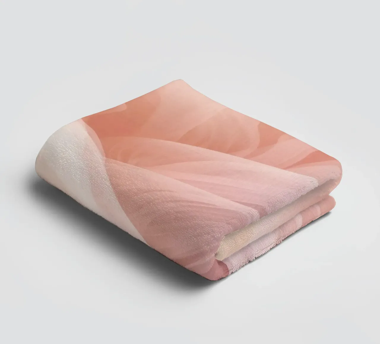 Onde traslucide in tessuto nei colori pesca e lavanda asciugamano da bagno da DesignDoodle
