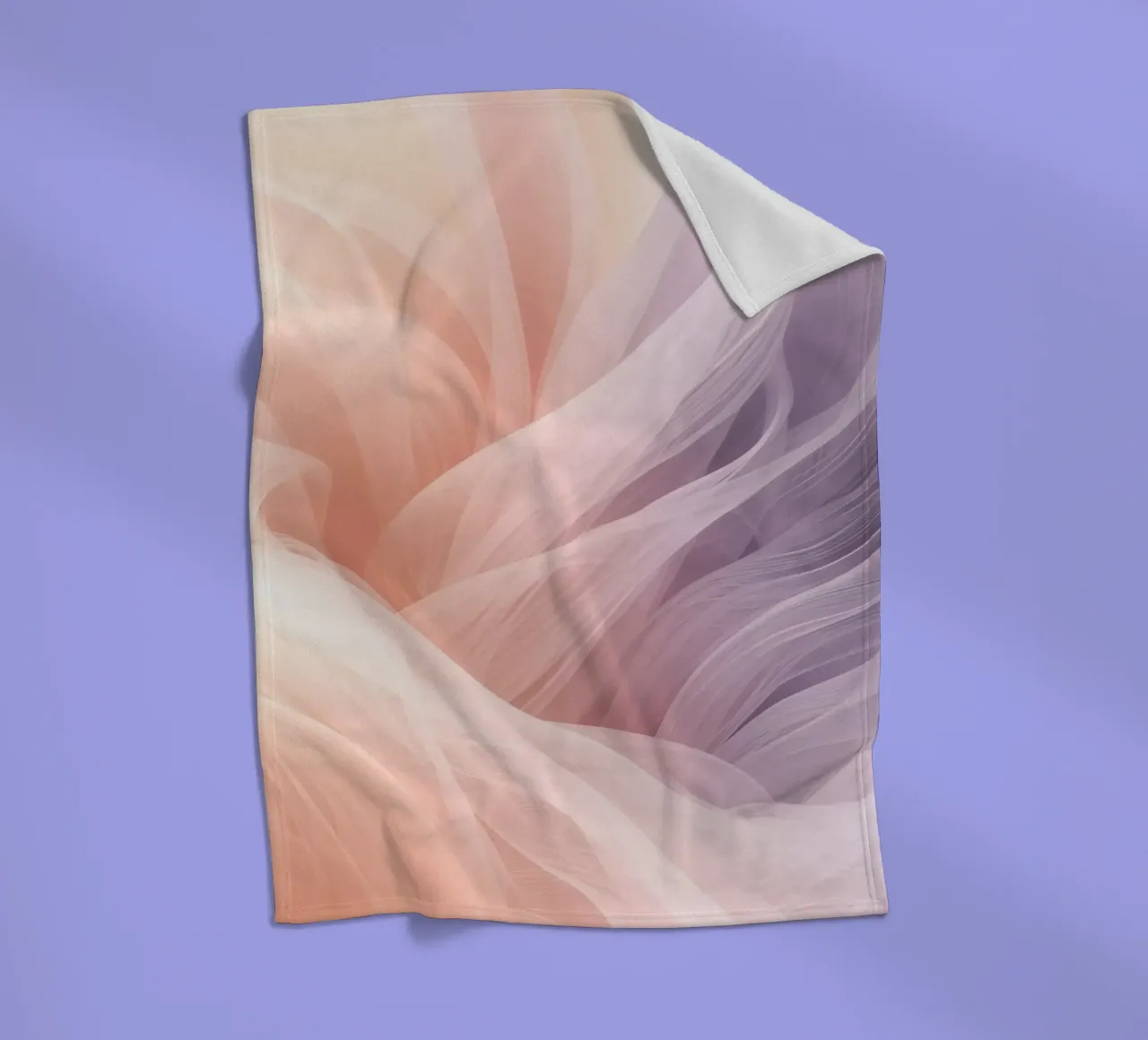 Onde traslucide in tessuto nei colori pesca e lavanda coperta in pile da DesignDoodle