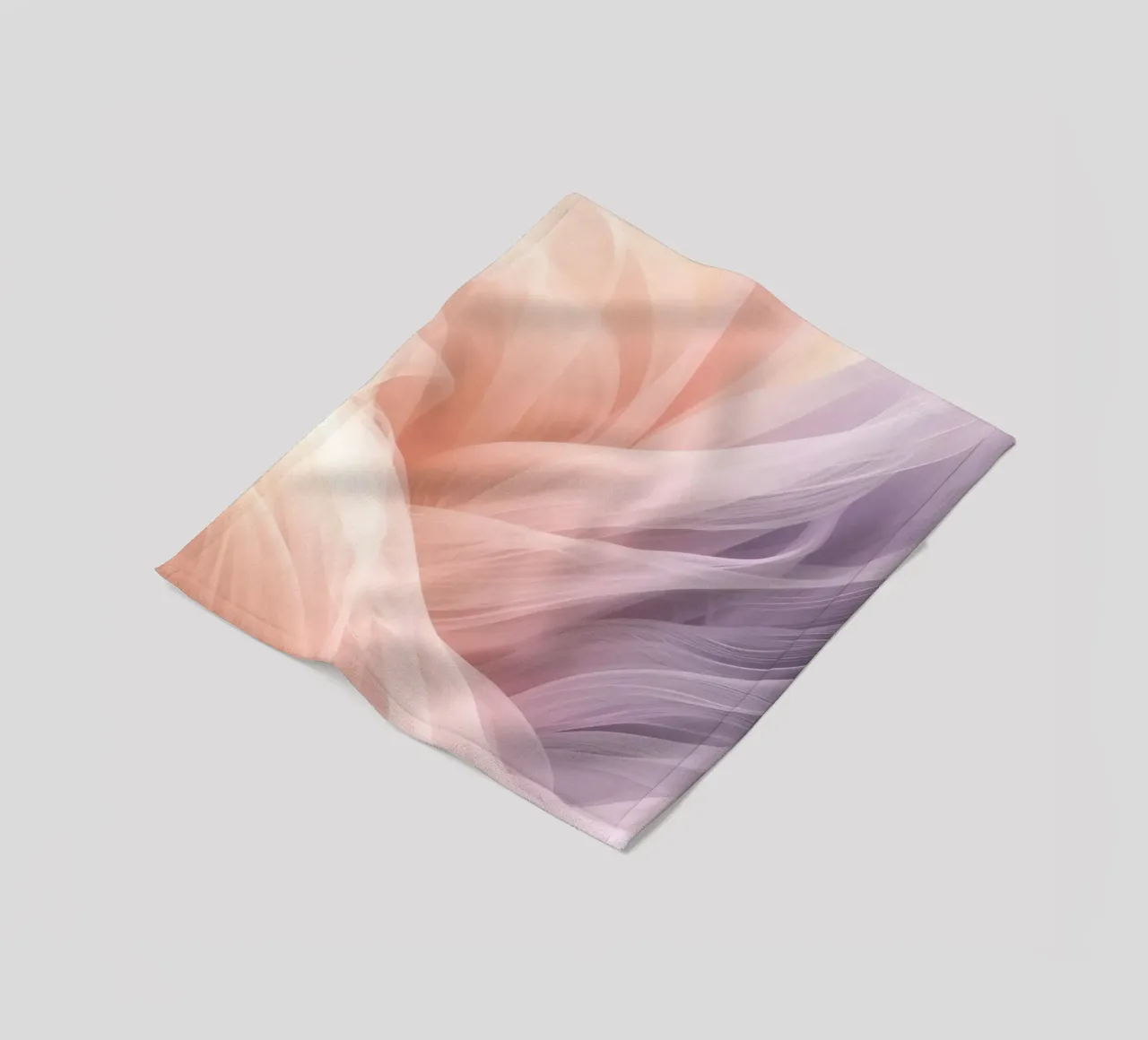 Onde traslucide in tessuto nei colori pesca e lavanda coperta in pile da DesignDoodle