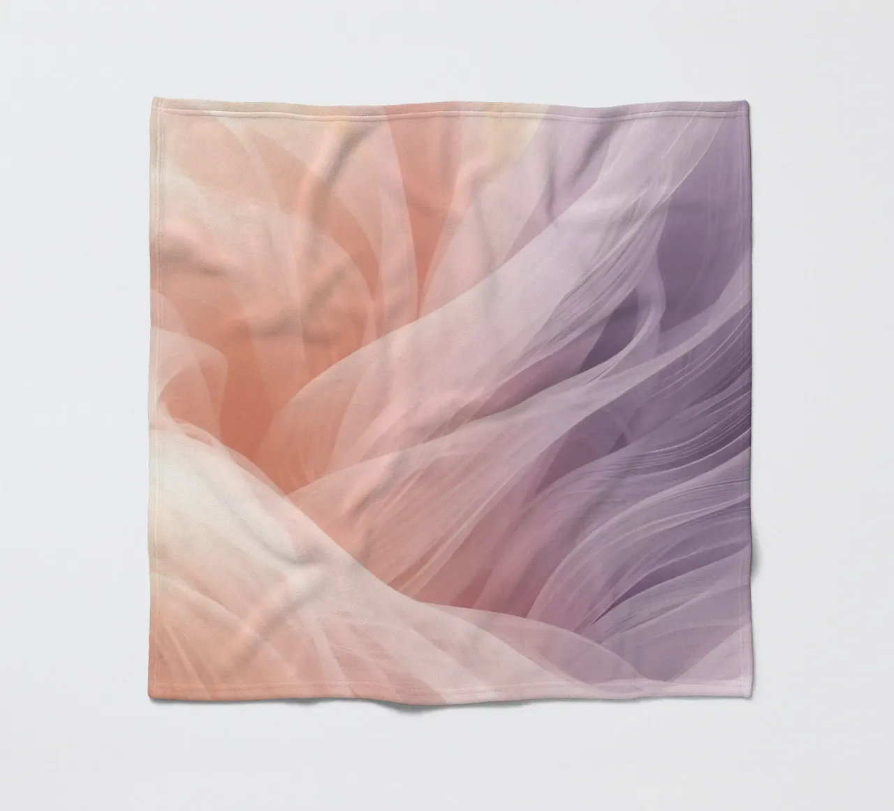 Onde traslucide in tessuto nei colori pesca e lavanda coperta in pile da DesignDoodle