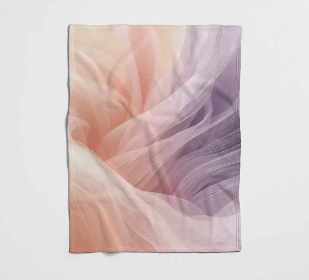 Onde traslucide in tessuto nei colori pesca e lavanda coperta in pile da DesignDoodle