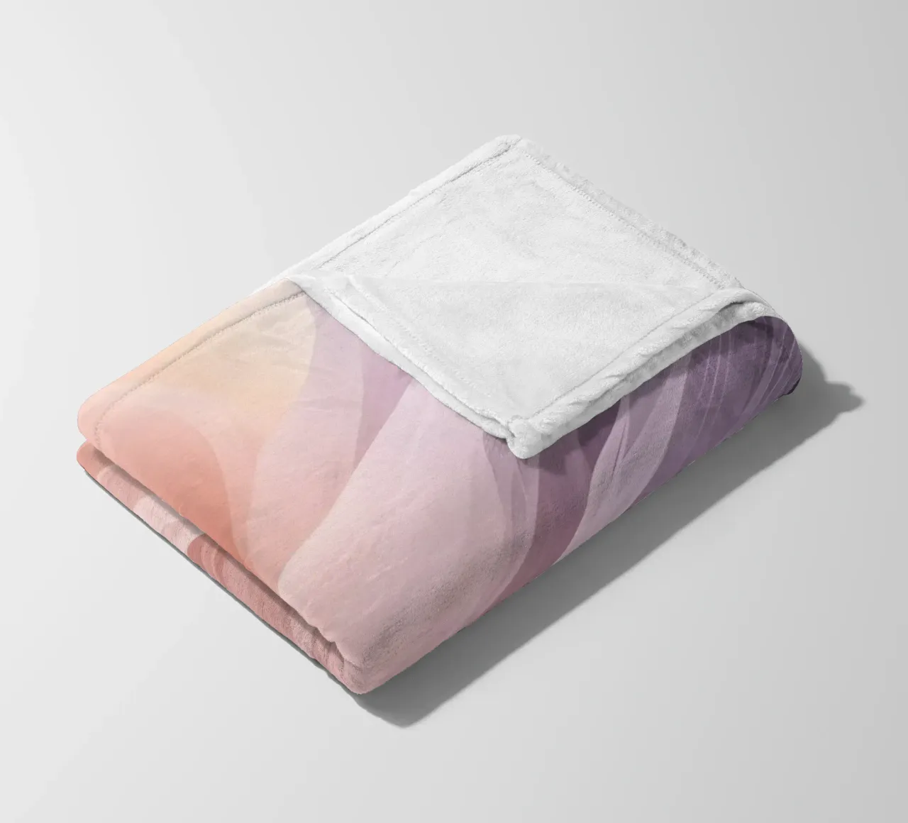 Onde traslucide in tessuto nei colori pesca e lavanda coperta in pile da DesignDoodle