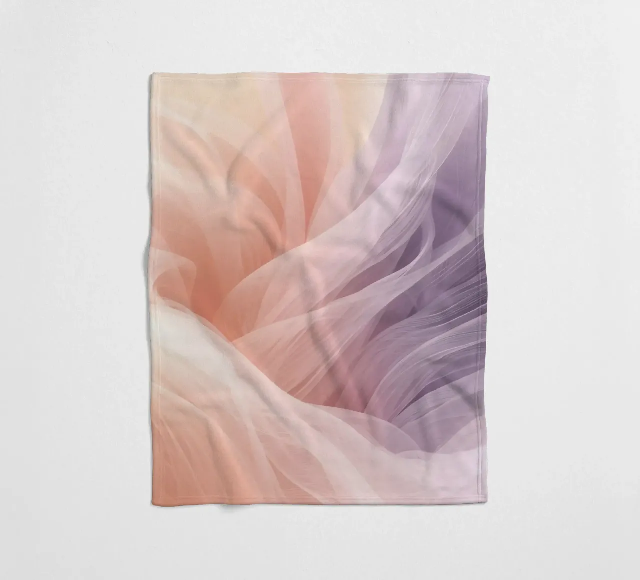 Onde traslucide in tessuto nei colori pesca e lavanda coperta in pile da DesignDoodle