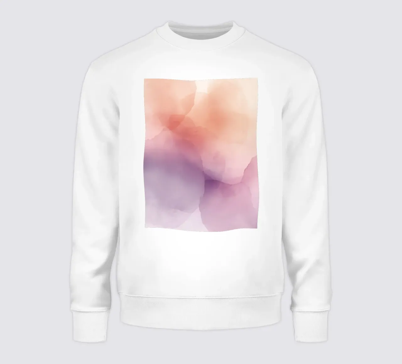 Acquerello astratto Pesca Lavanda felpa da DesignDoodle