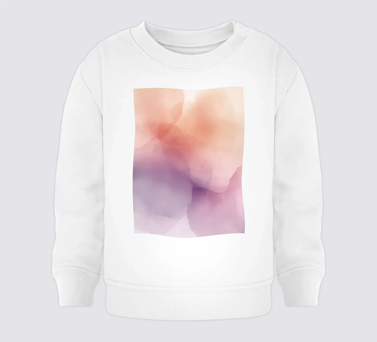 Acquerello astratto Pesca Lavanda felpa neonato da DesignDoodle