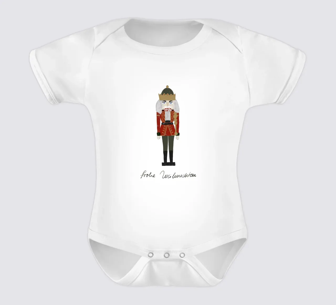 Nussknacker Weihnachten body neonato maniche corte da Sophie Augustin Illustration