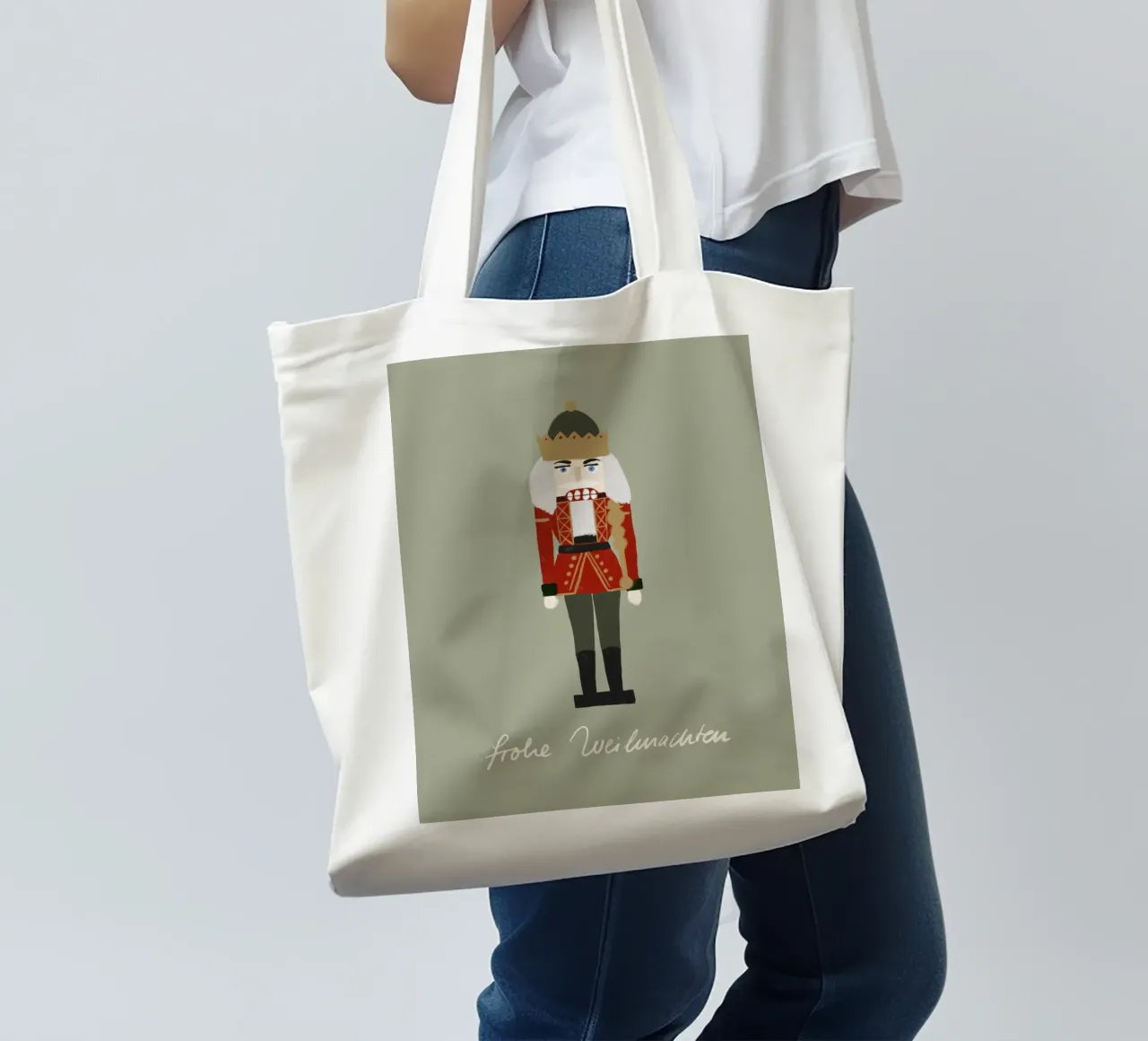 Nussknacker Weihnachten borsa in juta da Sophie Augustin Illustration