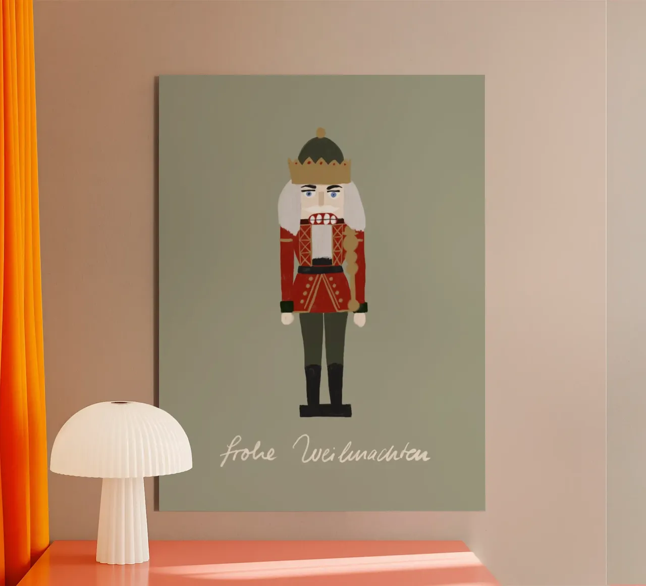 Nussknacker Weihnachten alu-dibond by Sophie Augustin Illustration