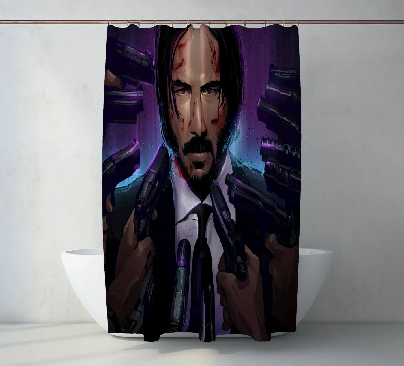 John Wick douchegordijn van nabakumov