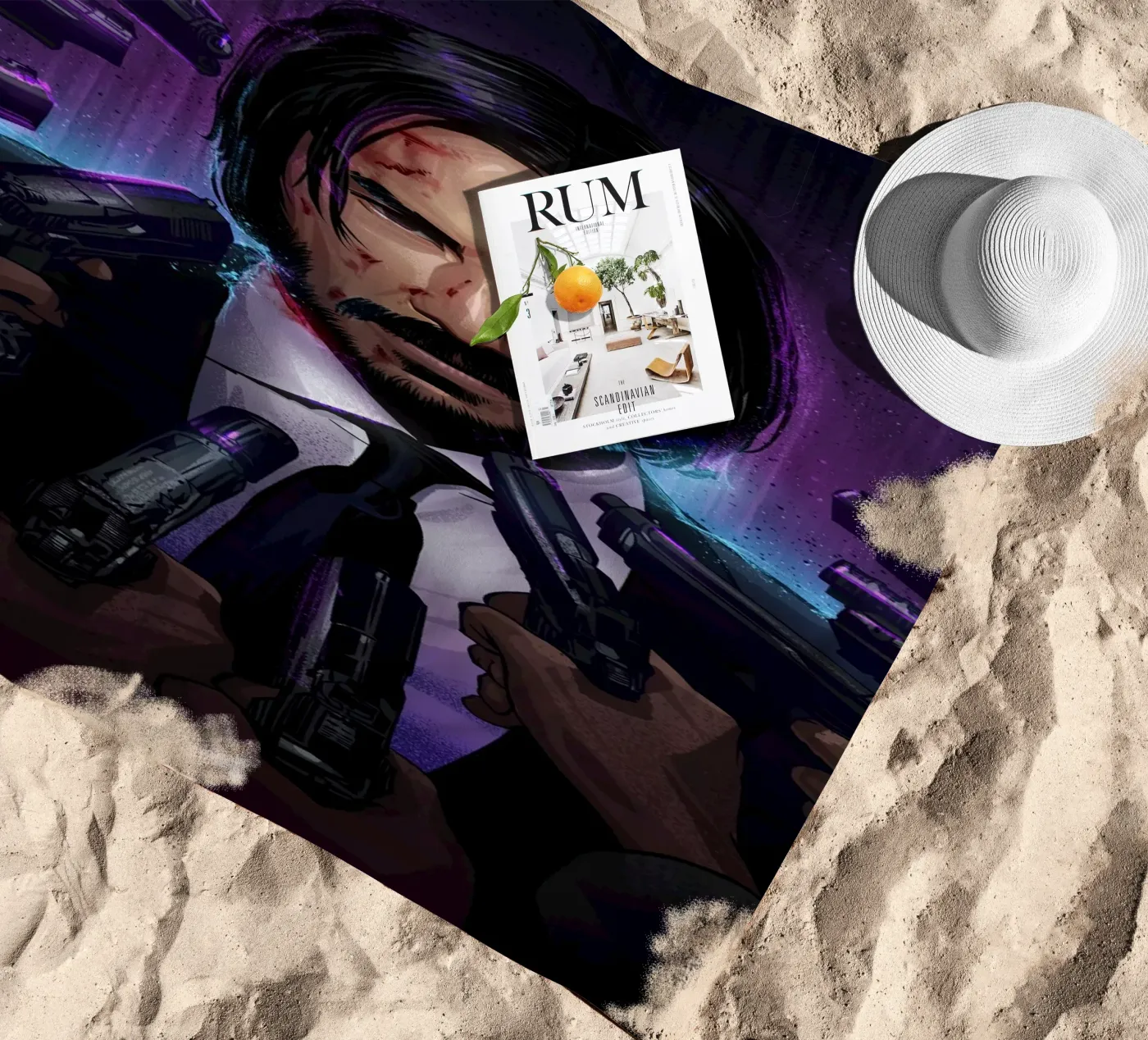 John Wick beach towel by nabakumov
