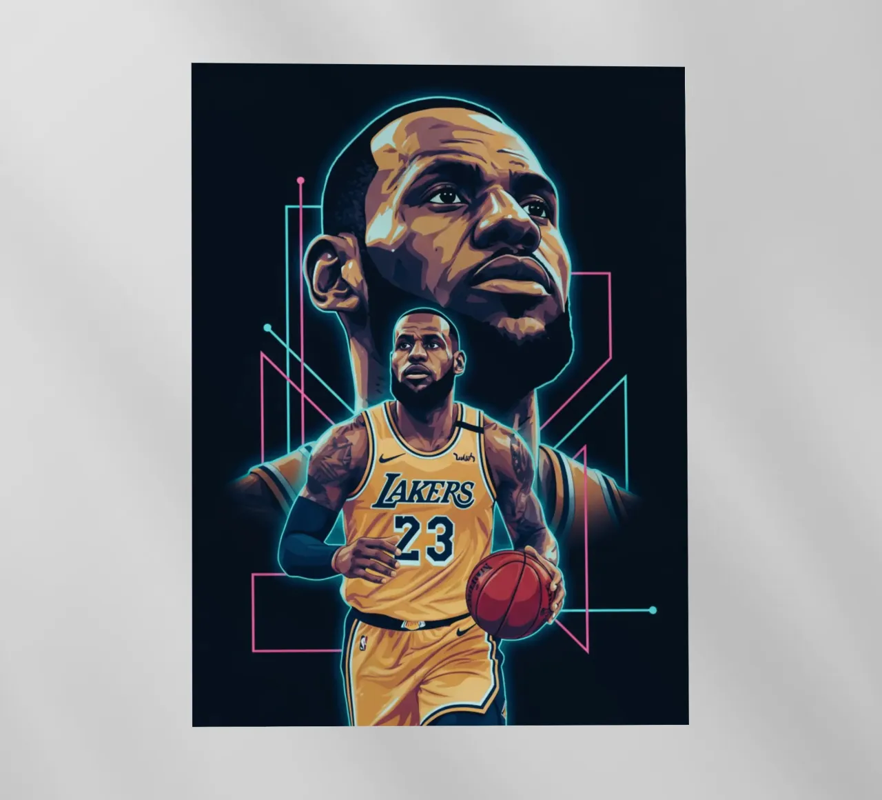 Lebron James, giocatore di basket icona pellicola backlit da Kalis