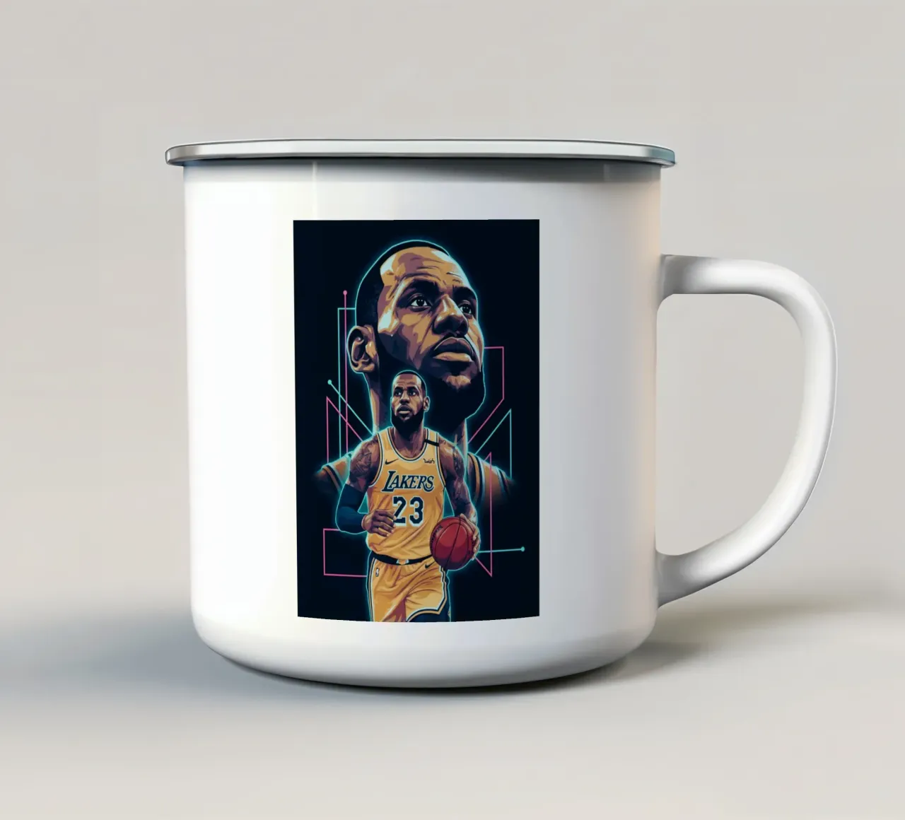 Lebron James, giocatore di basket icona tazza in smalto da Kalis