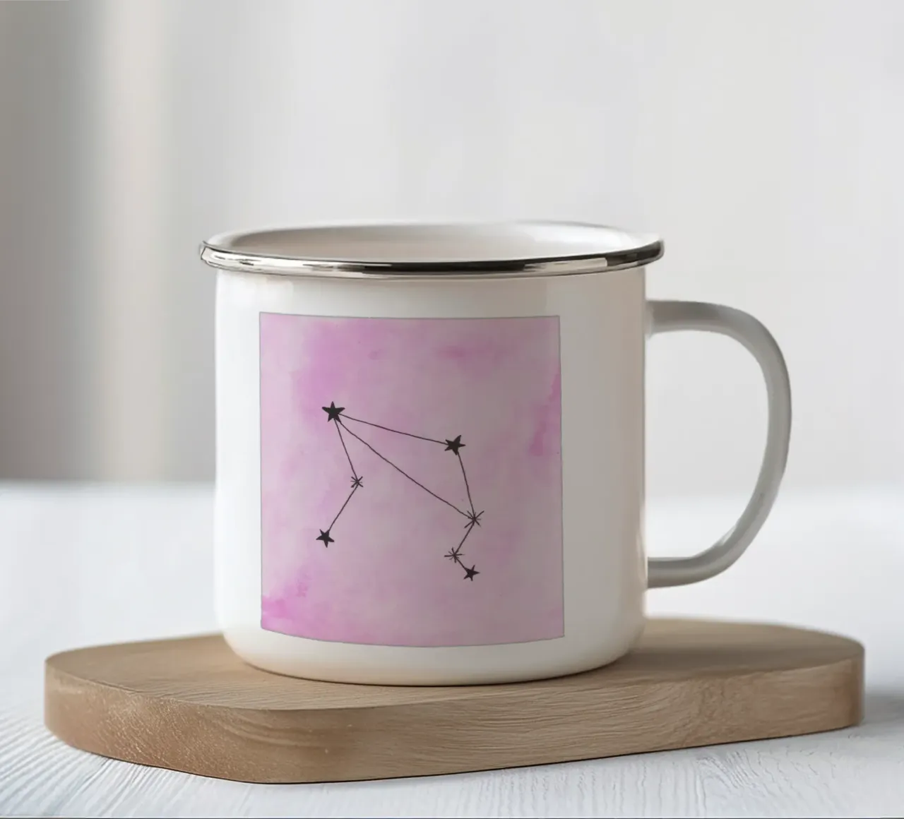 Costellazione Equilibrio personalizzabile - Acquerelli celesti tazza in smalto da Ben & Clo creations