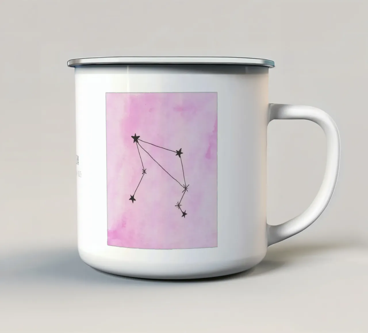 Costellazione Equilibrio personalizzabile - Acquerelli celesti tazza in smalto da Ben & Clo creations