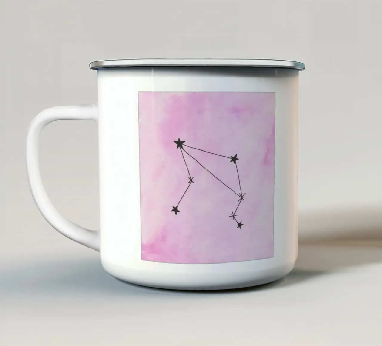 Costellazione Equilibrio personalizzabile - Acquerelli celesti tazza in smalto da Ben & Clo creations