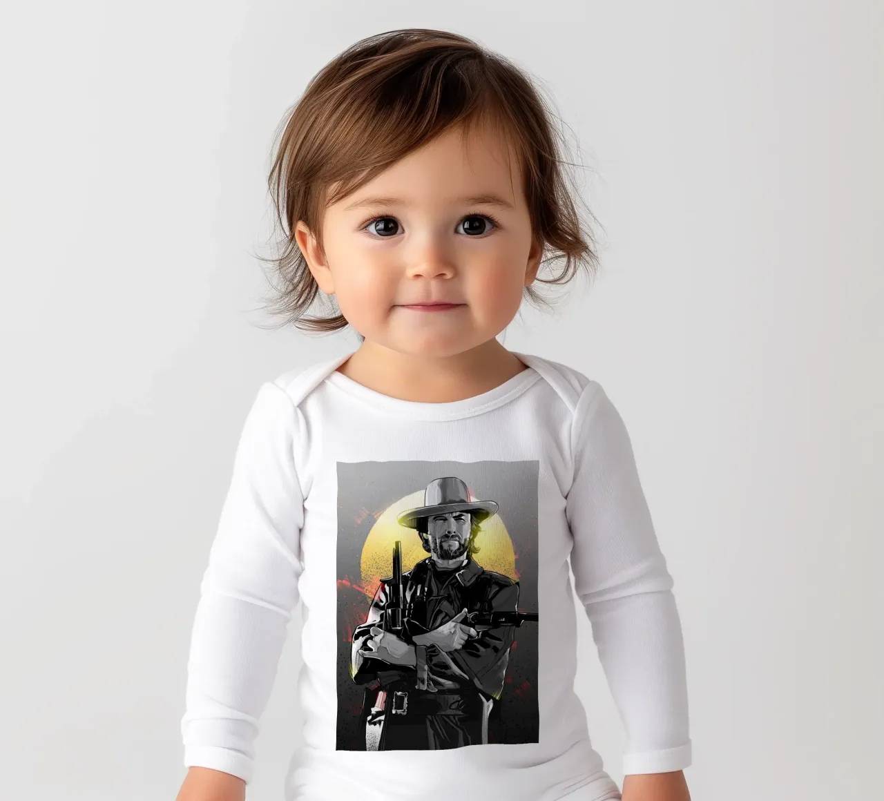 Josey wales long-sleeve baby romper by nabakumov