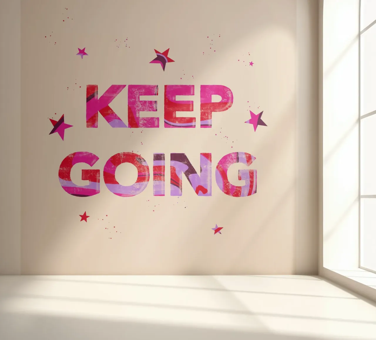 Keep going fotobehang van nicigabrieldesigns